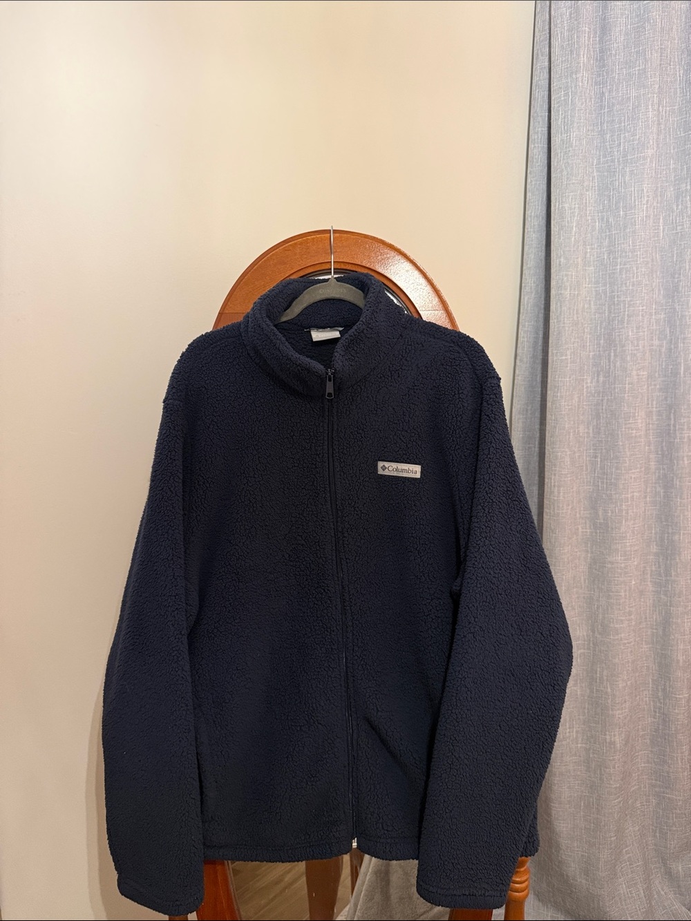Columbia Navy Blue Sherpa Fleece Zip Jacket